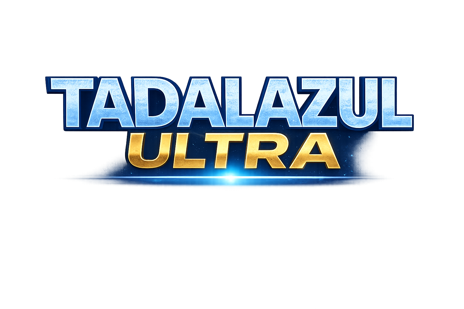 Logo _TADALAZUL ULTRA_ em 3D